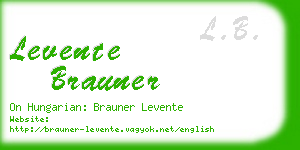 levente brauner business card